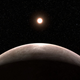 Concepción artística del exoplaneta LHS 475 b, descubierto recientemente por el Webb, y la estrella a la que orbita.